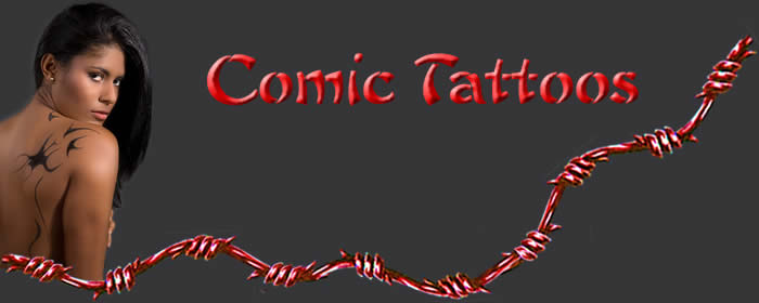 Cartoon and comic tattoos