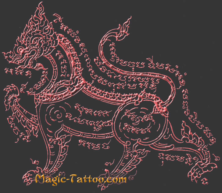 Sak Yant Tattoo template