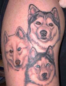 Wolf family tattoo