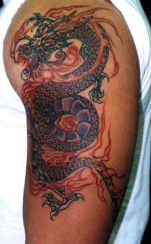 Chinese lucky dragon tattoo