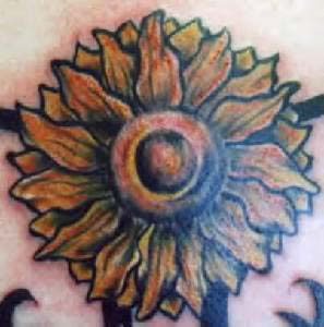 Einzelne Sonnenblume Tattoo