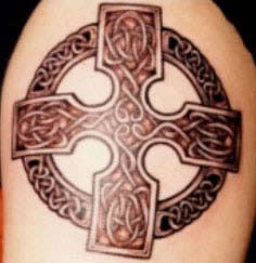 Celtic cross tattoo tattoo with ornamentation