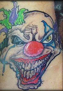 Evil Clown tattoo