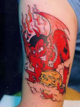 Roter Teufel Tattoo