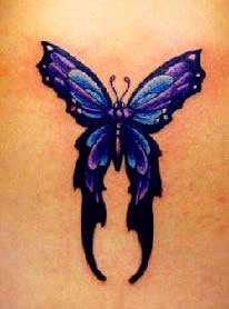Long-tailed butterfly tattoo