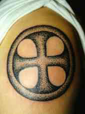 Simple celtic cross tattoo