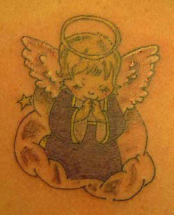 Angel with nimbus Tattoo